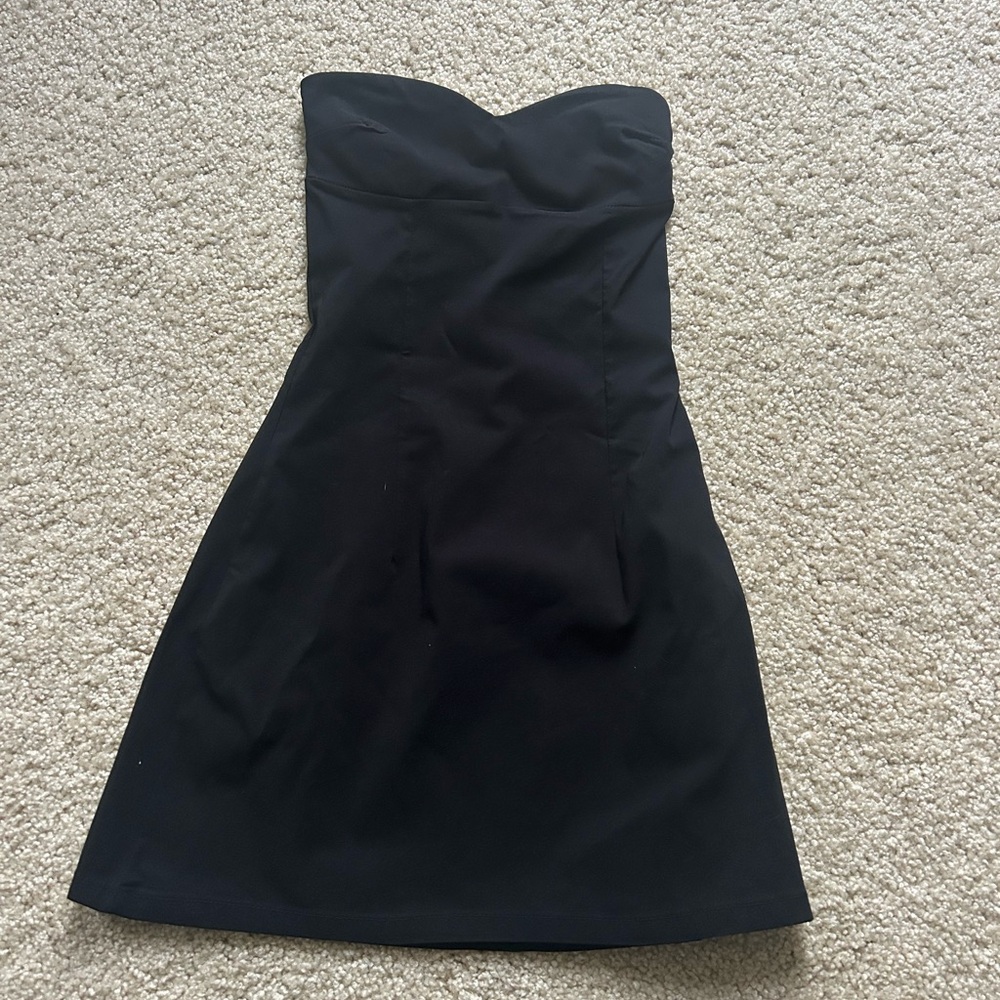 Bershka Black Strapless Sheath Dress